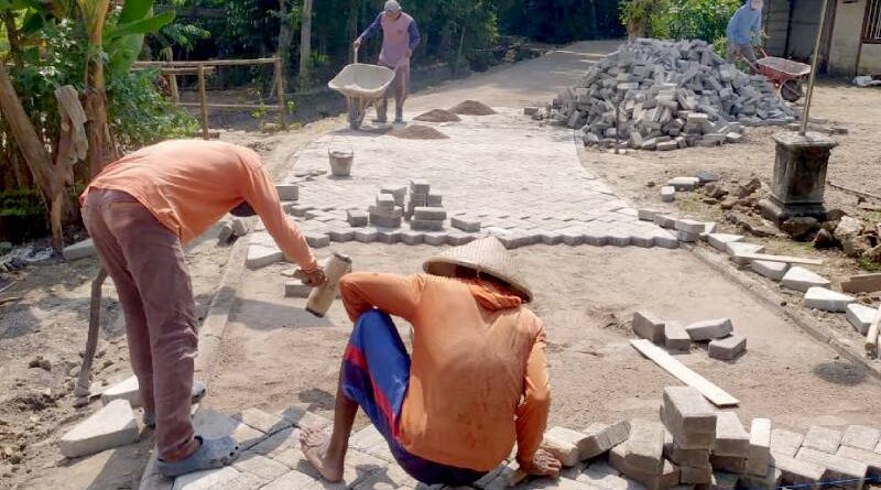 Pemerintah Desa Mojo Bangun Jalan Paving untuk Dukung Akses Warga
