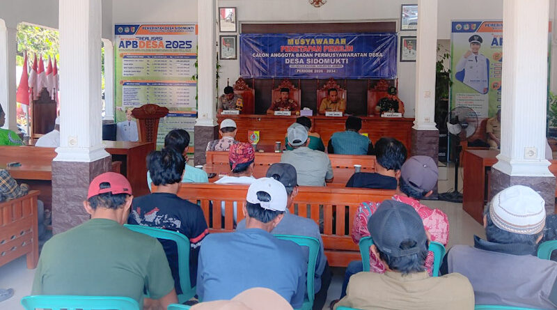 Musyawarah Penetapan Pemilih Calon Anggota BPD Desa Sidomukti, Kecamatan Mayang, Jember