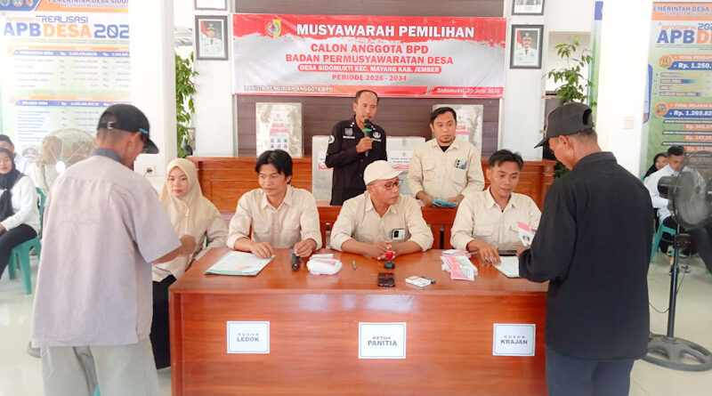 Proses Pemilihan BPD Sidomukti Berlangsung Demokratis