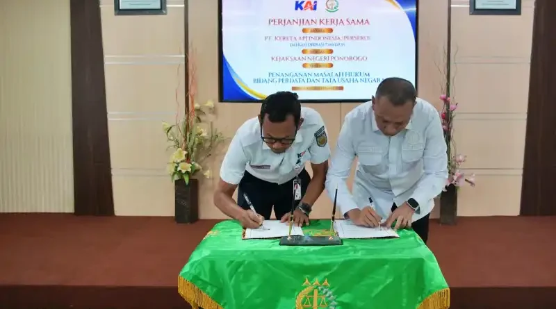 KAI Daop 7 Madiun dan Kejari Ponorogo Jalin Kerja Sama Hukum