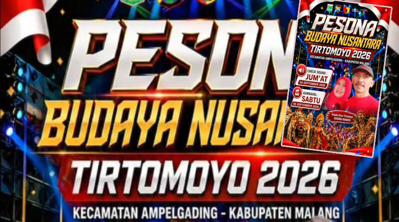 Karnaval Meriah, Desa Tirtomoyo Ampelgading Tampilkan “Pesona Budaya Nusantara”
