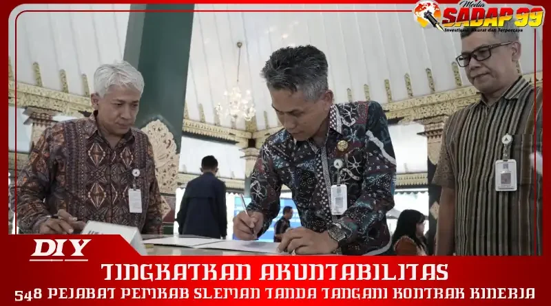 Tingkatkan Akuntabilitas, 548 Pejabat Pemkab Sleman Tanda Tangani Kontrak Kinerja